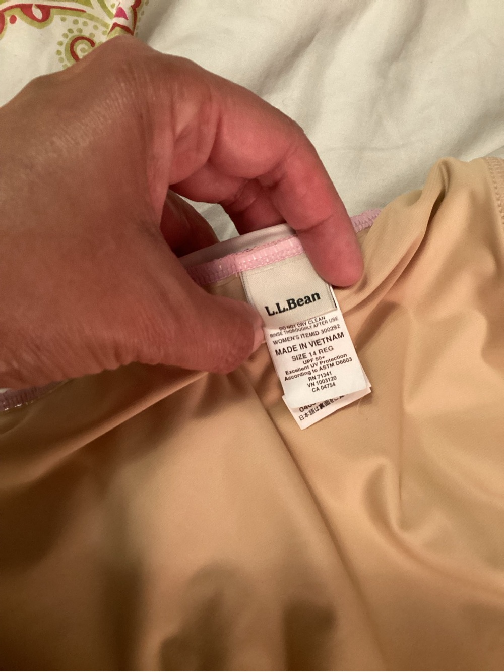 L.L. Bean Floral Twist-Front Tankini Swim Top in Purple and Pink - Picture 7 of 13